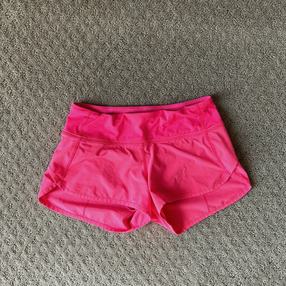 lululemon Speed Up Shorts 2.5'' - hot pink - Size 2